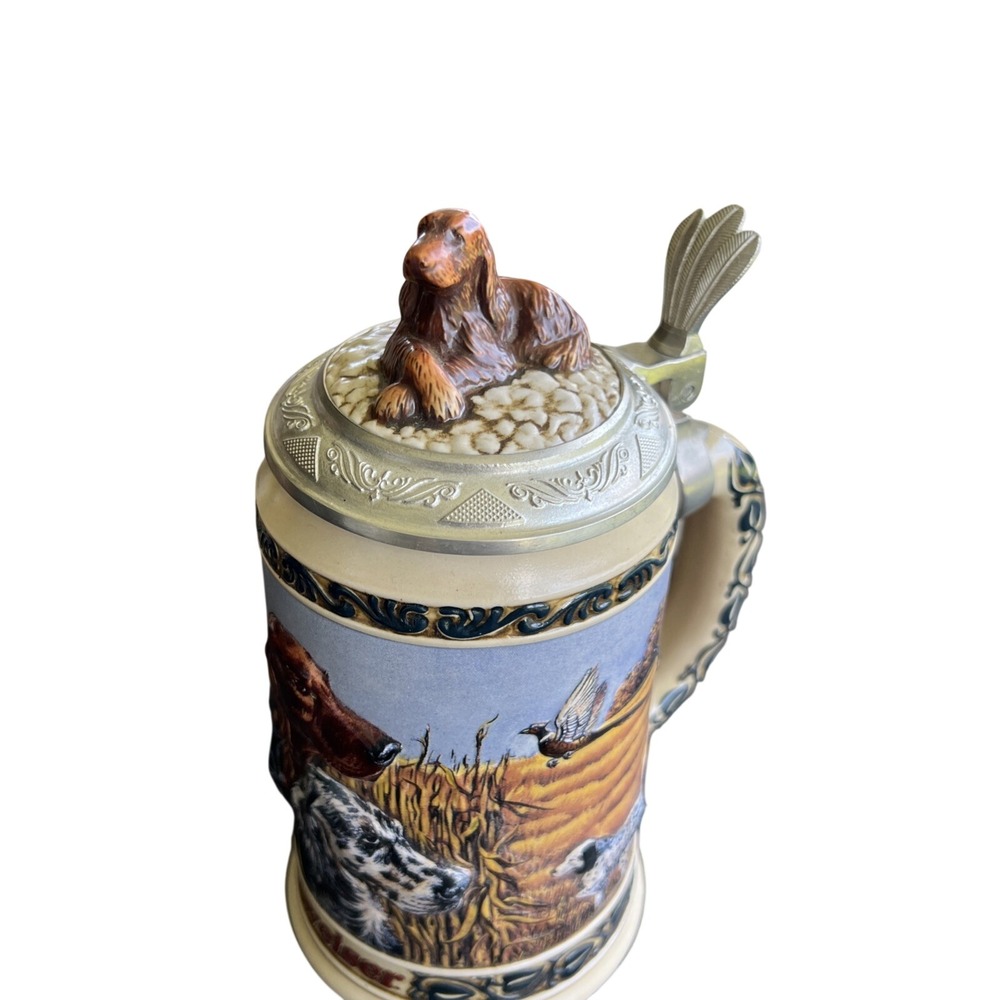 Budweiser Hunter's Companion Setters Stein CS205 Anheuser Busch Numbered No Box
